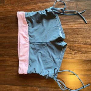 Pink/gray bathing suit shorts